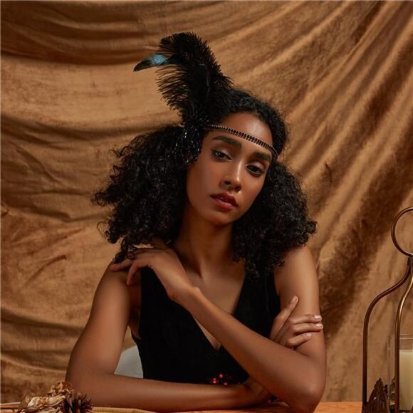 Tea Party Fascinators for Girls, Black2 - Picture 3 of 5